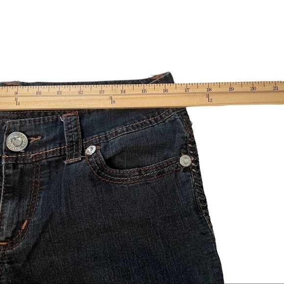 Seven 7 Women's Dark Wash Mid Rise Stretch Blue Denim Skinny Jeans Waist… - Picture 5 of 10